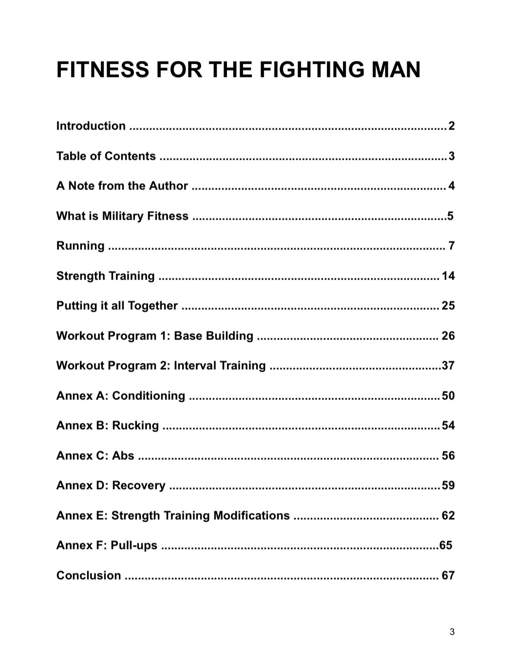 Fitness for the Fighting Man: A Guide to Military Fitness (Electronic Copy)